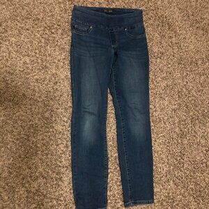 Lee Slim Fit Slim Leg Mid Rise Sculpting Jeans 4 Medium Dark Blue Denim Pull On